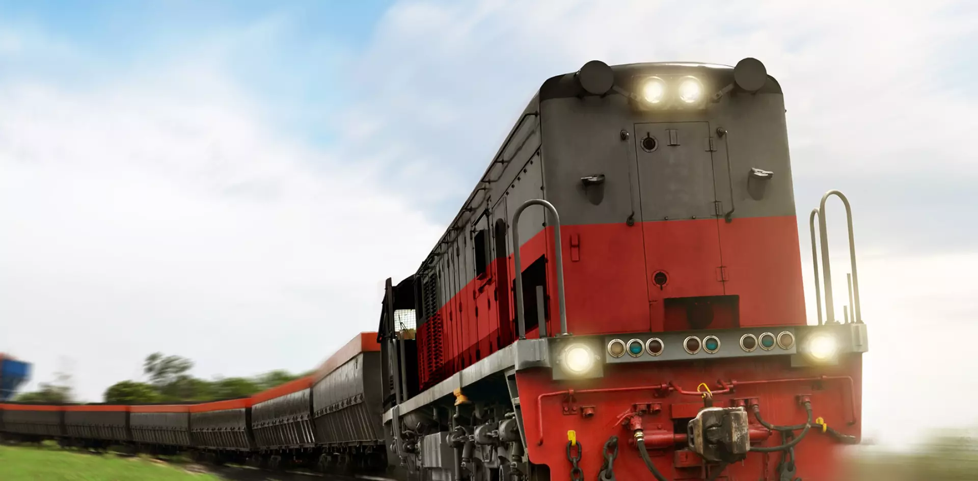 Freight train transporting cargo – fast and secure rail freight solutions with All-Forward’s extensive network across China, Europe, and CIS
